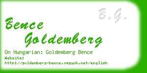 bence goldemberg business card